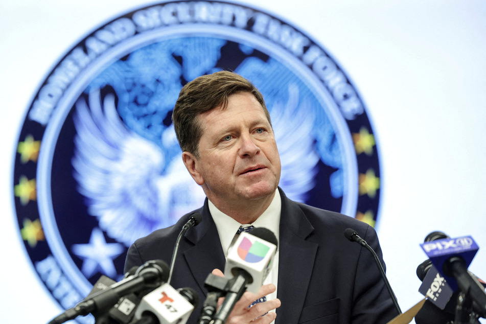 Jay Clayton, US attorney for the Southern District of New York and Donald Trump's pick for director of national intelligence, speaks during a press conference on December 10, 2025.