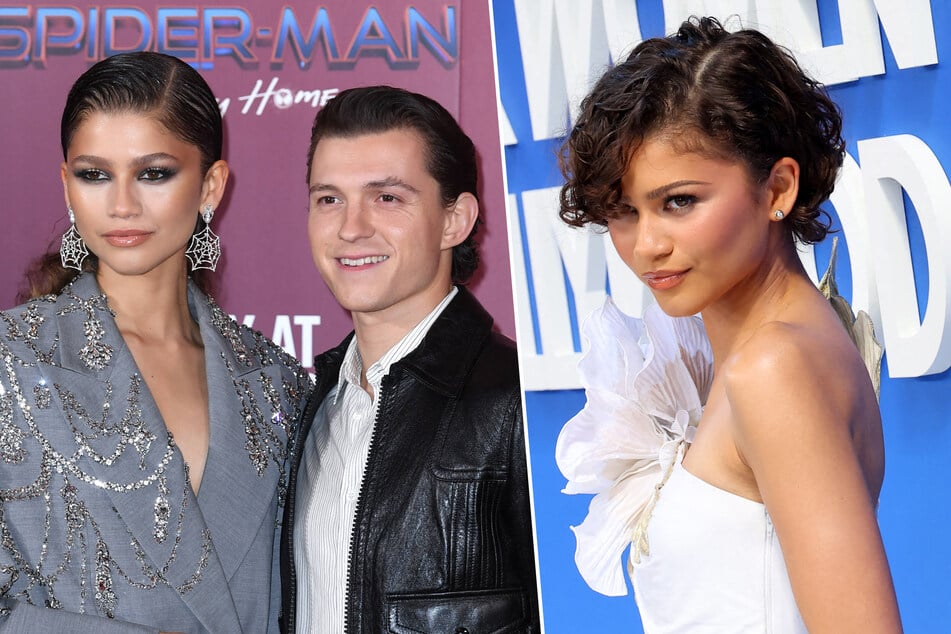 Zendaya confronted with Tom Holland "wedding" pics in late-night interview