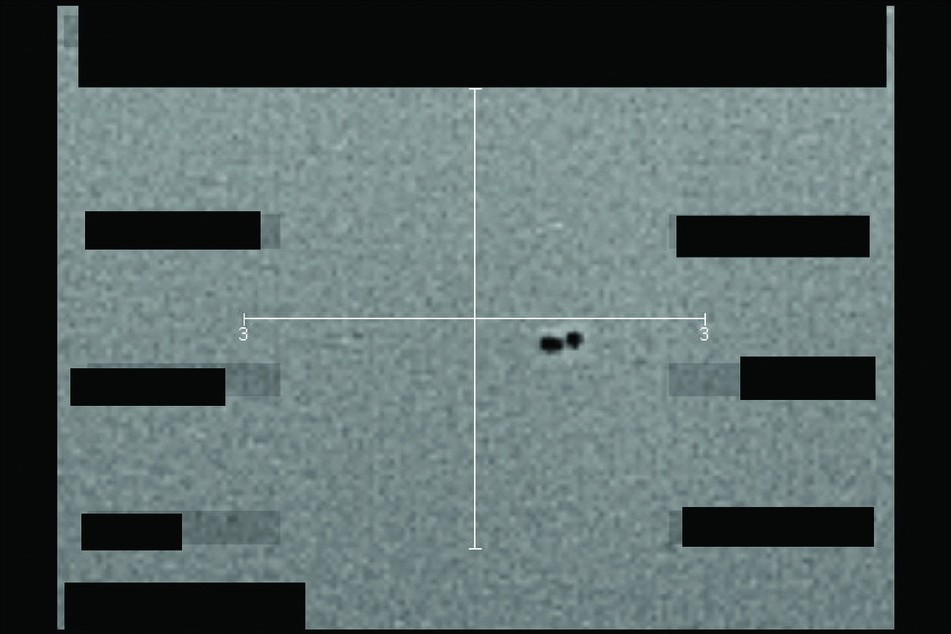 This handout image released by the Department of Defense on Friday shows what the Department of Defense and FBI say is an infrared still image derived from a US military system showing unidentified object(s) over the western US in September, 2025.