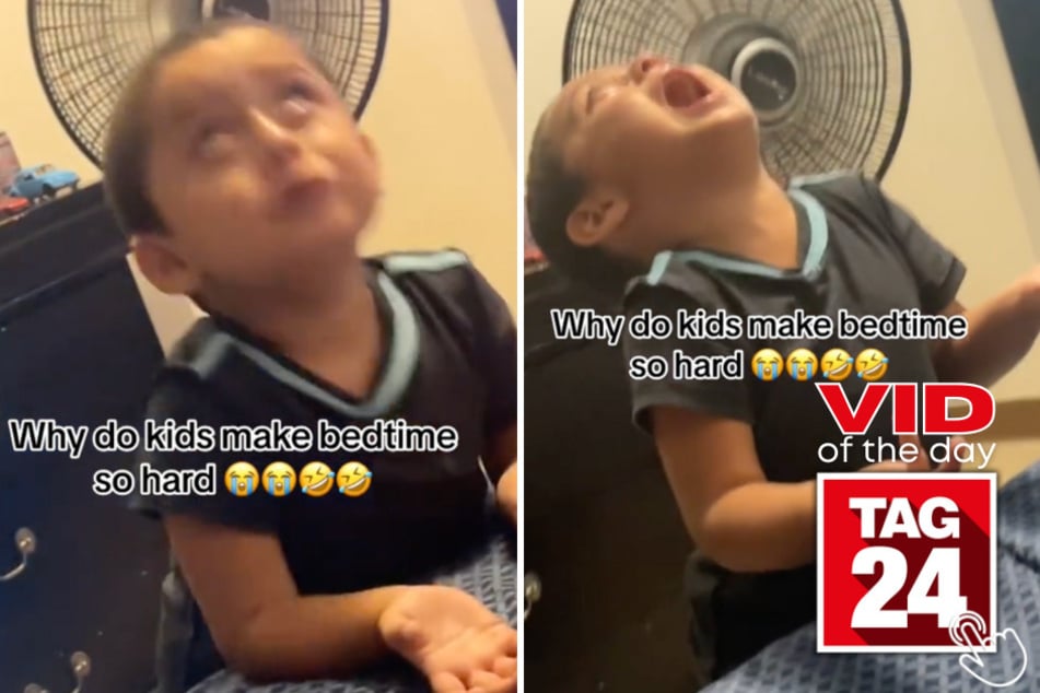 Today's Viral Video of the Day shows a boy's hilarious reaction when bedtime rolls around.
