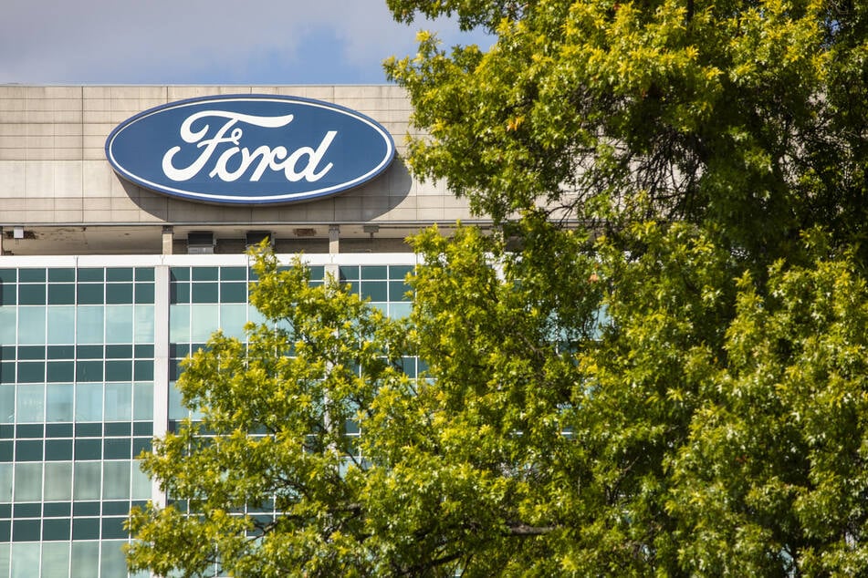 The Ford Motor Company world headquarters, known as The Glass House, is pictured in Dearborn, Michigan. The automaker has dismissed Trump administration accusations over its use of Chinese technology.