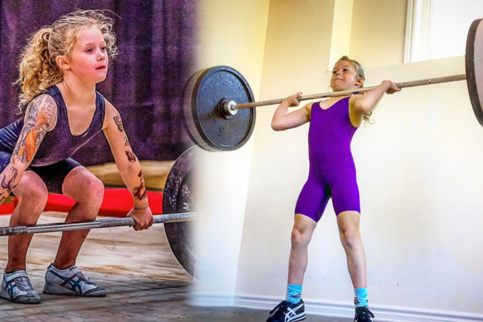 Roy Van Ulft's 175 pound bench press makes her the strongest seven-year-old in the world