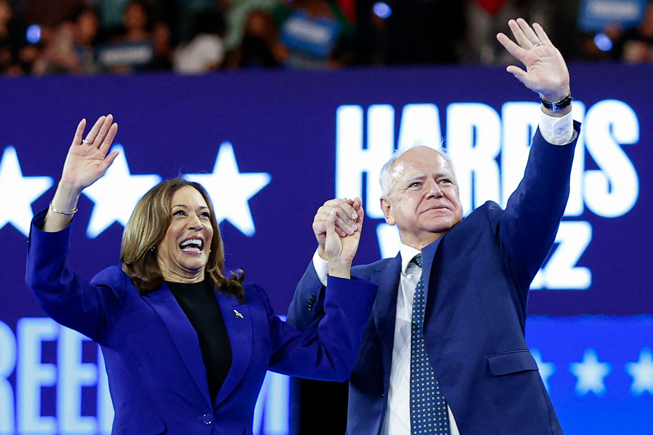 Kamala Harris' (l.) choice of Tim Walz as her running mate will likely boost her appeal to rural voters.
