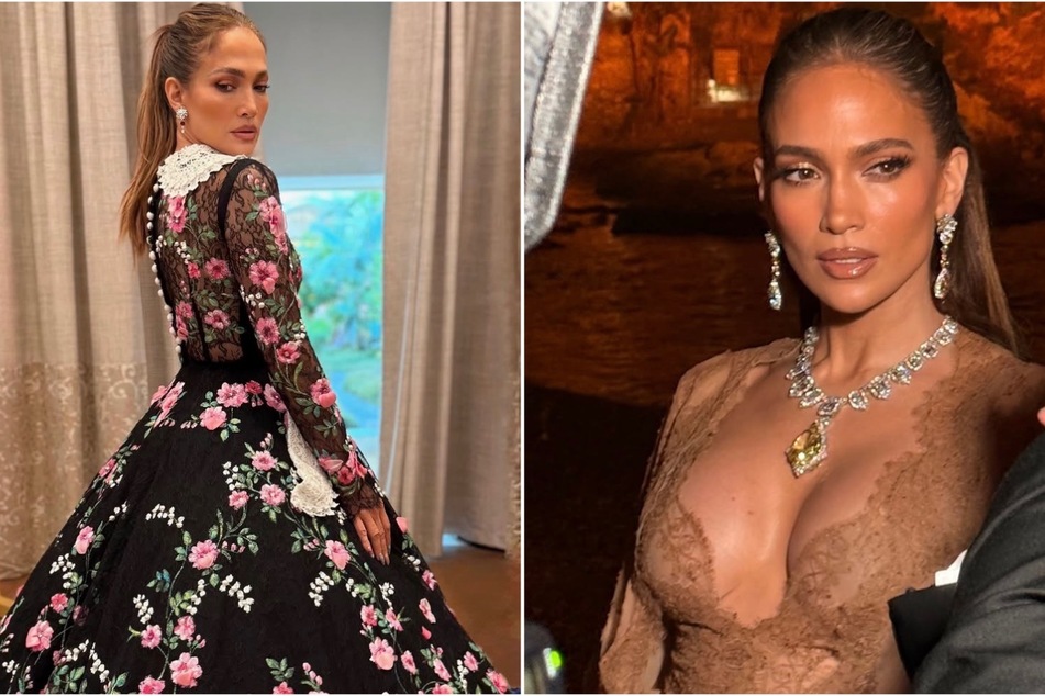 Jennifer Lopez jokes she's "expensive" while donning six lavish outfits at Dolce & Gabbana show