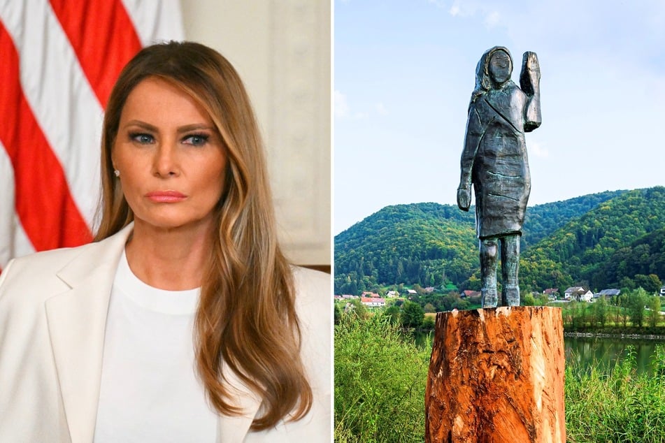 Melania Trump bronze statue sawn off at feet and stolen