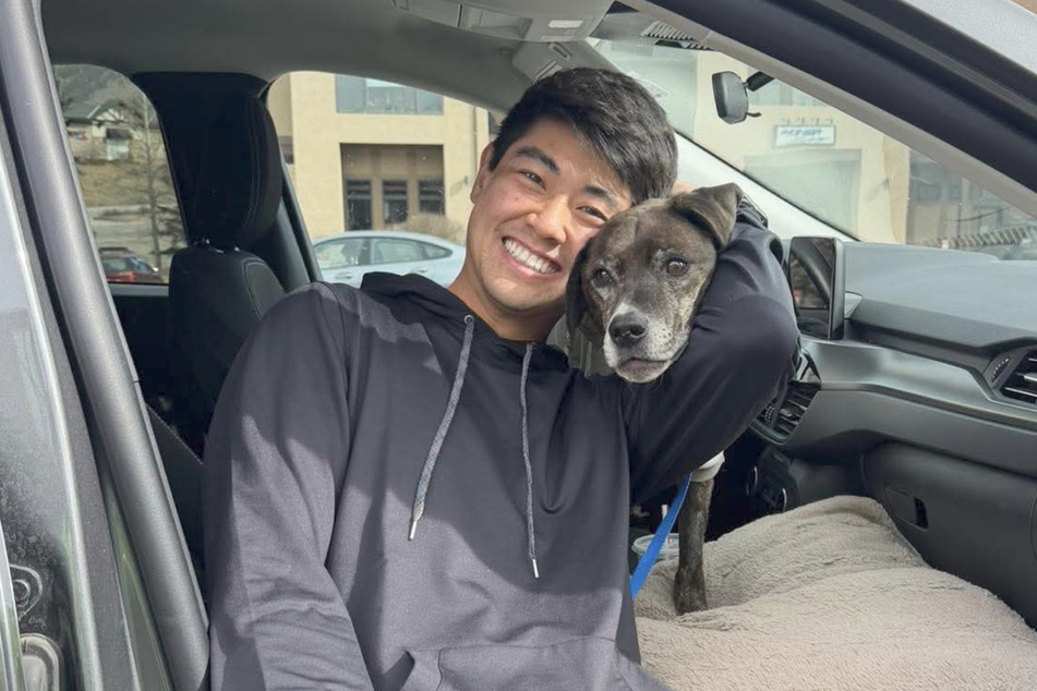 Steve Maa and his beloved dog Rocky are reunited.