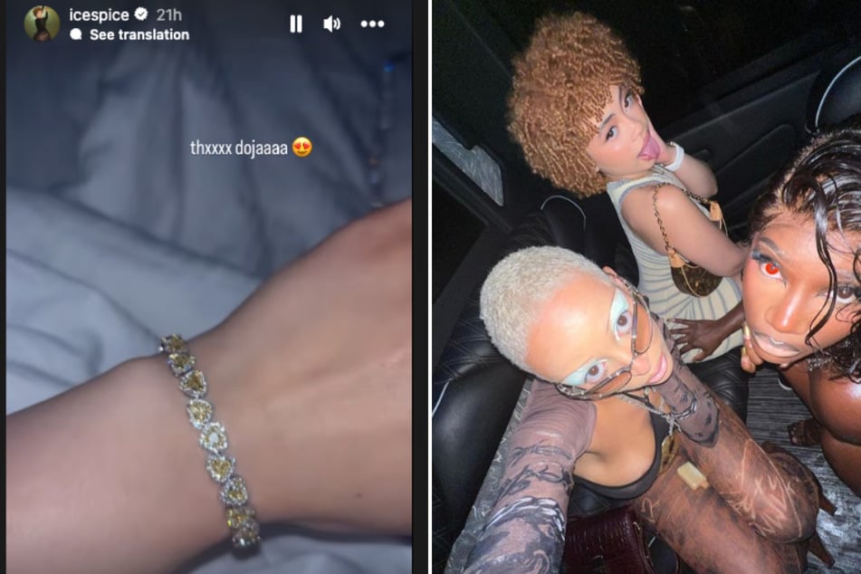 Doja Cat gifted Ice Spice a diamond bracelet for her birthday!