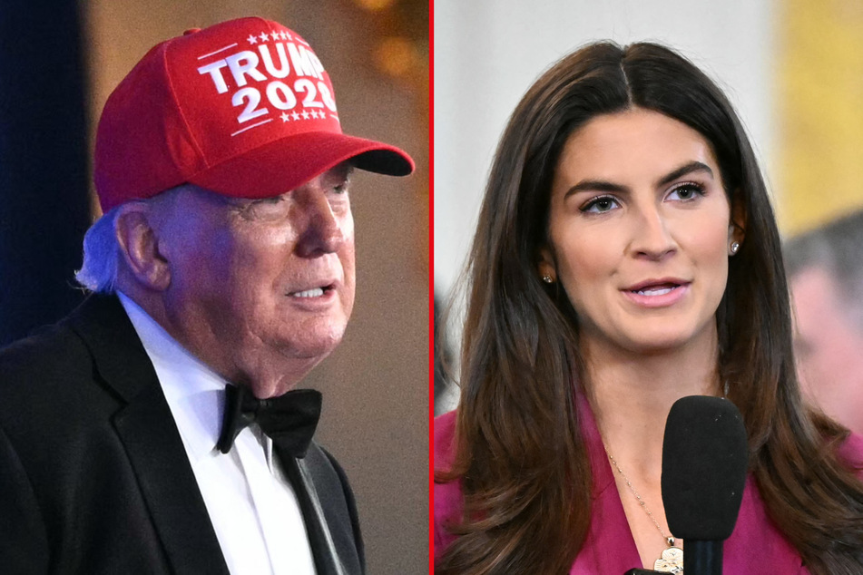 President Donald Trump (l) escalated his feud with CNN reporter Kaitlan Collins (r) over the weekend.