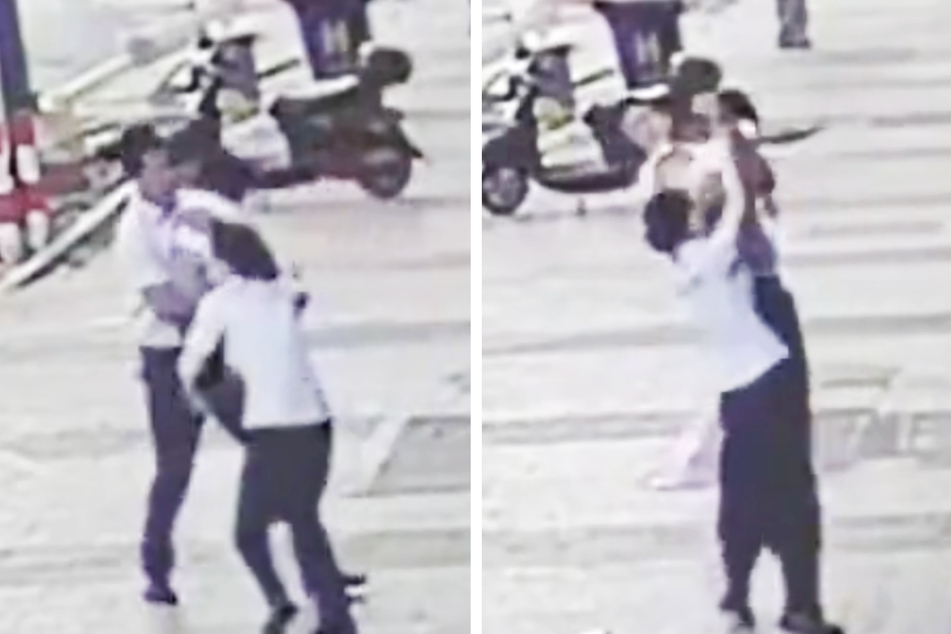 Man catches toddler falling from sixth floor of building in viral video