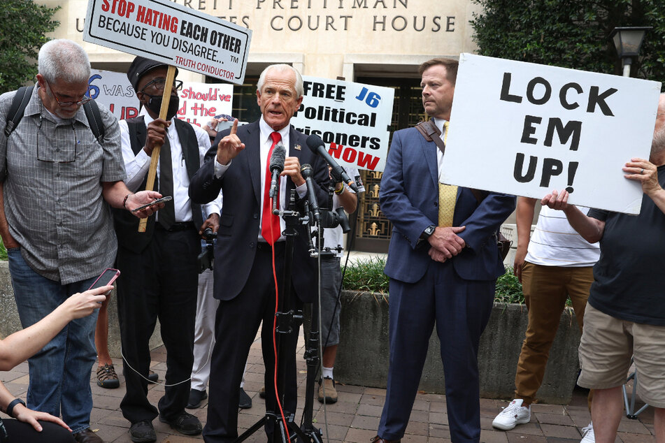 Peter Navarro (c) is expected to appeal his sentencing.