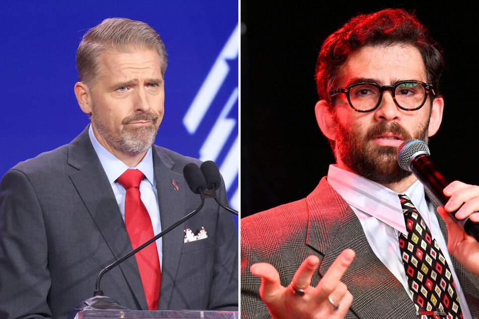 On Tuesday, influencer Hasan Piker (r.) filed a defamation lawsuit against MAGA commentator Scott Jennings for sharing a doctored video of him.