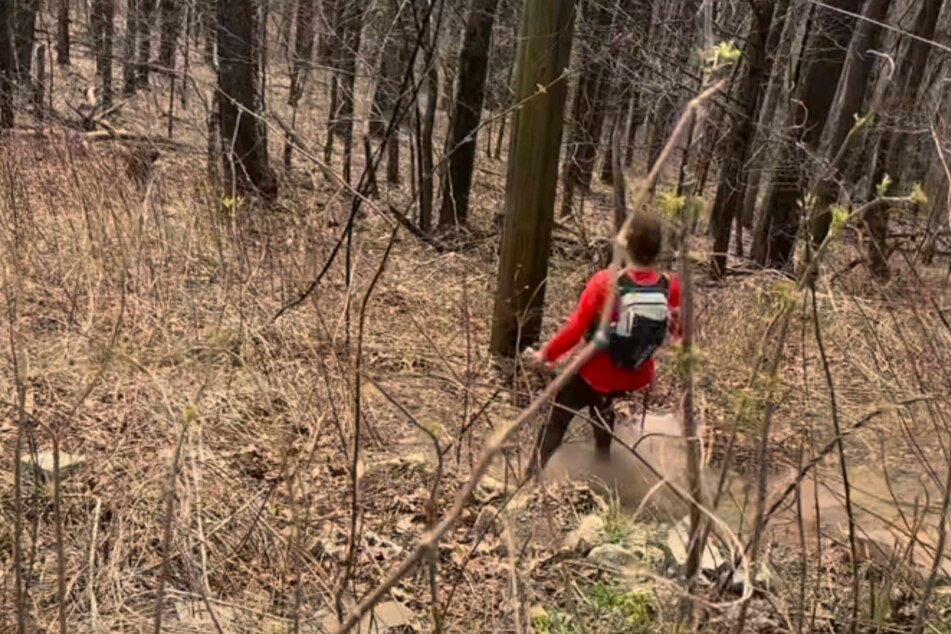 Jasmin Paris on the Barkley Marathons course.