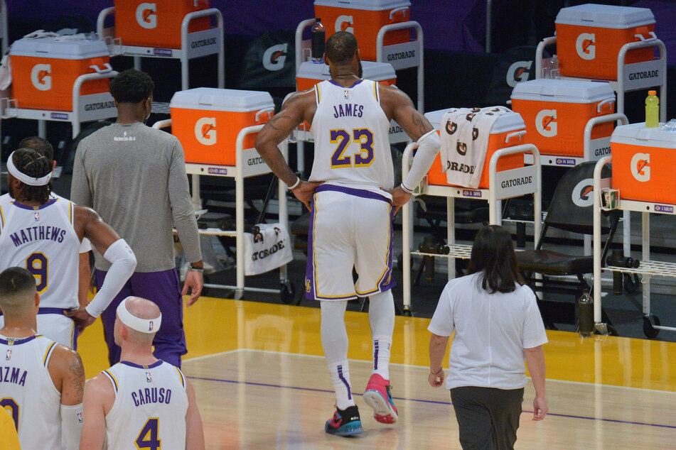 LeBron James returned after injuring his ankle in March agains the Hawks.