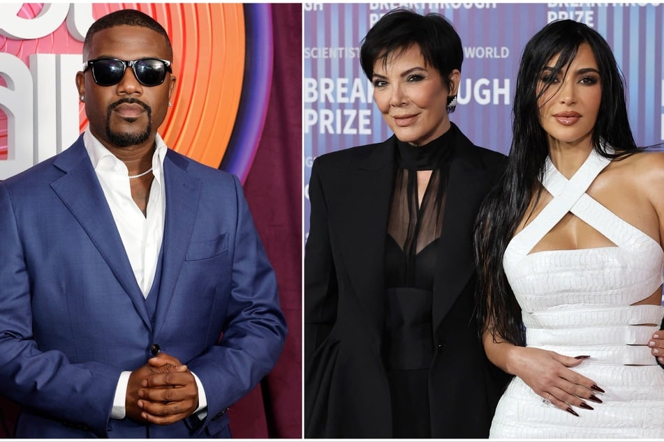 Kim Kardashian and Kris Jenner (c.) have gone on the record to clear their name amid Ray J's (l.) allegations that they leaked the 2003 sex tape.