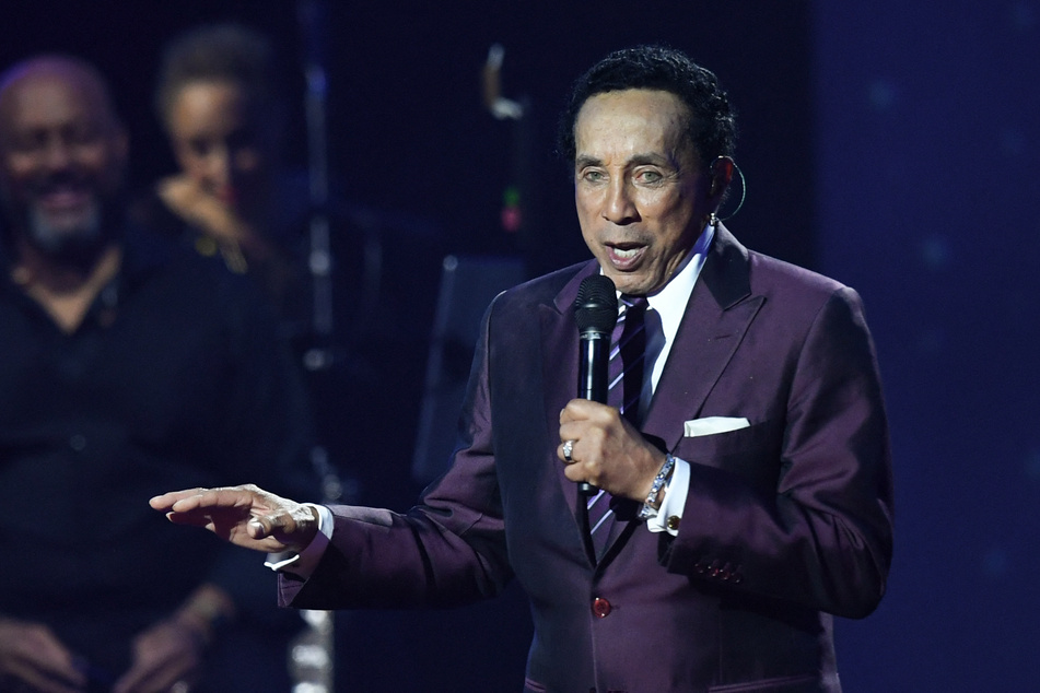Singer/songwriter Smokey Robinson performs on stage during the 2023 MusiCares Persons of the Year gala honoring Berry Gordy and Smokey Robinson at the LA Convention Center in Los Angeles, February 3, 2023.