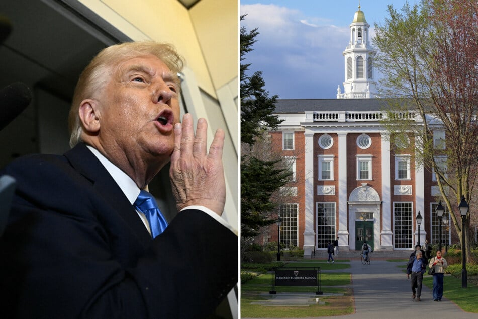 President Donald Trump launched another attack on Harvard University and threatened to strip it of all federal funding.