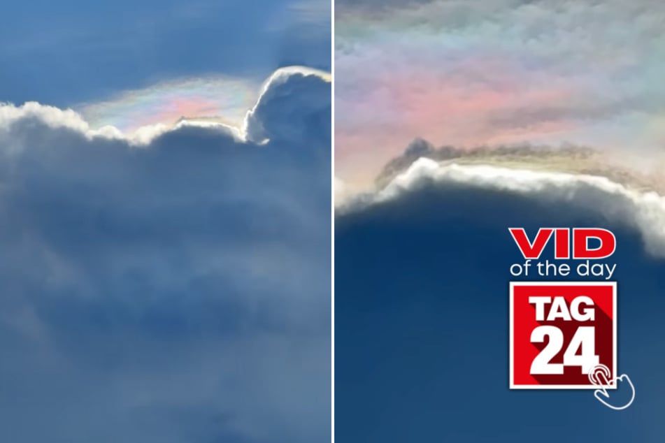 Viral Video of the Day for July 27, 2025: Woman captures "glimpse of Heaven" in mesmerizing sky video
