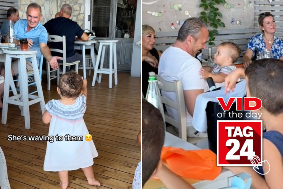 Viral Video of the Day for July 24, 2024: Baby takes first steps right into stranger's arms!