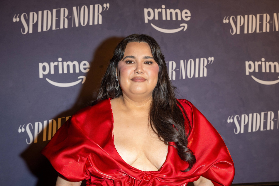 Karen Rodriguez attends Prime Video s Spider-Noir world premiere at Regal Times Square in New York City on May 13, 2026.