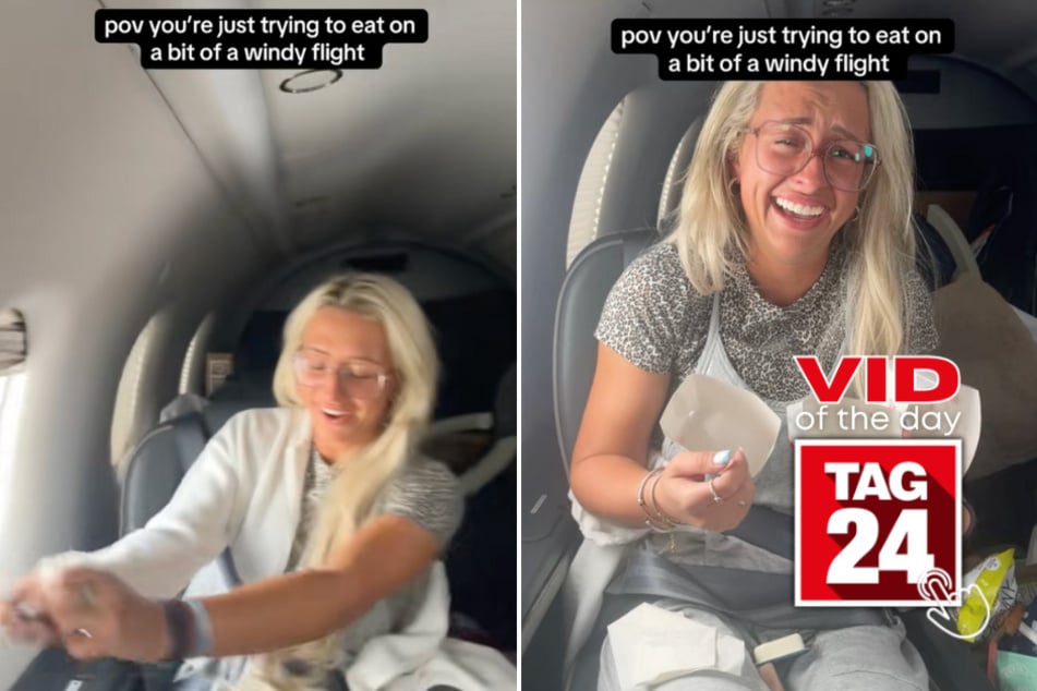 Viral Video of the Day for April 18, 2025: Woman's Chick-fil-A takes flight in hilarious mid-air mishap!