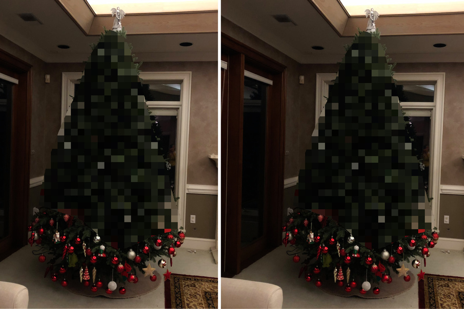 Toddler decorates Christmas tree and lights up Twitter