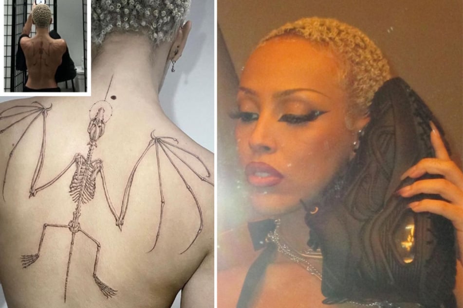Doja Cat flaunts eye-catching bat skeleton back tattoo, reveals hidden meaning