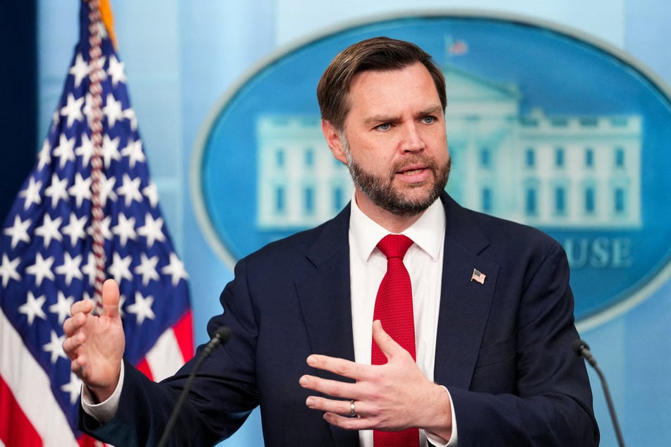 Vice President JD Vance speaks during a press briefing at the White House in Washington DC on June 18, 2026.