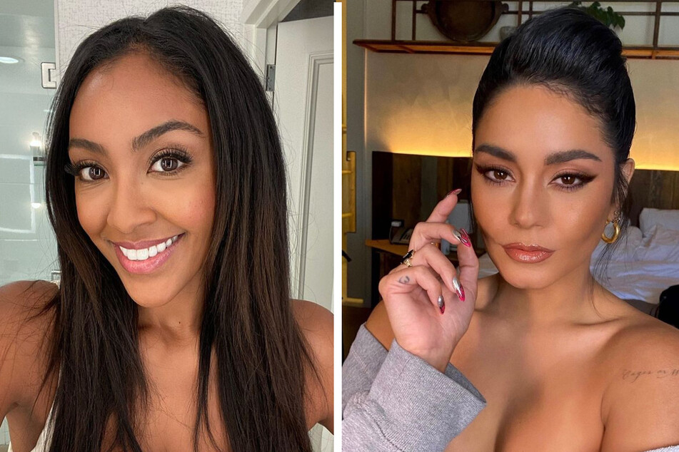Actor Vanessa Hudgens (r.) and The Bachelorette's Tayshia Adams (l.) will helm this year's MTV Movie & TV Awards live from LA.