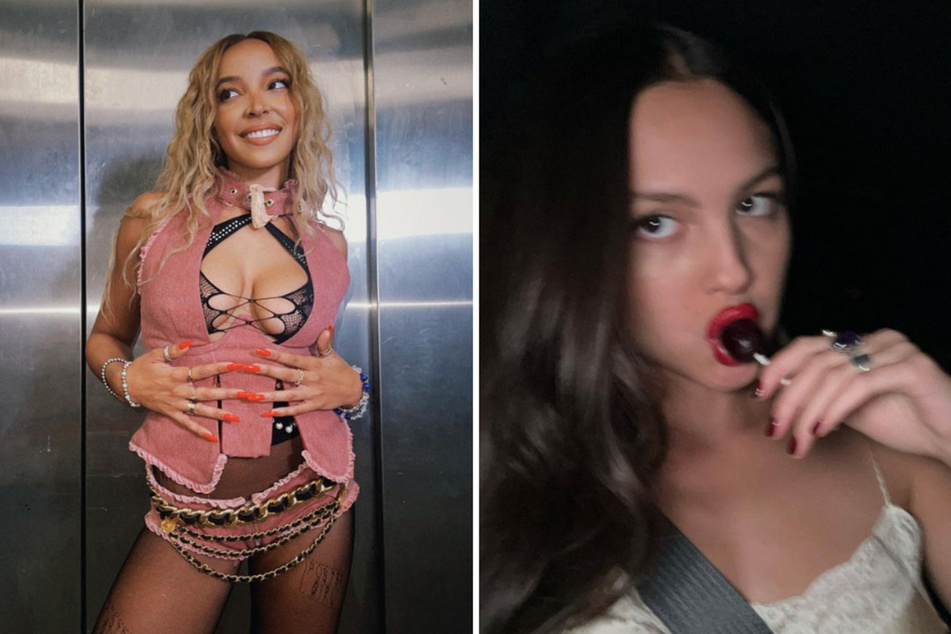 R&B artist Tinashe (l.) will release her newest album BB/ANG3L on Friday along with Olivia Rodrigo's highly-anticipated GUTS sophomore album drop.