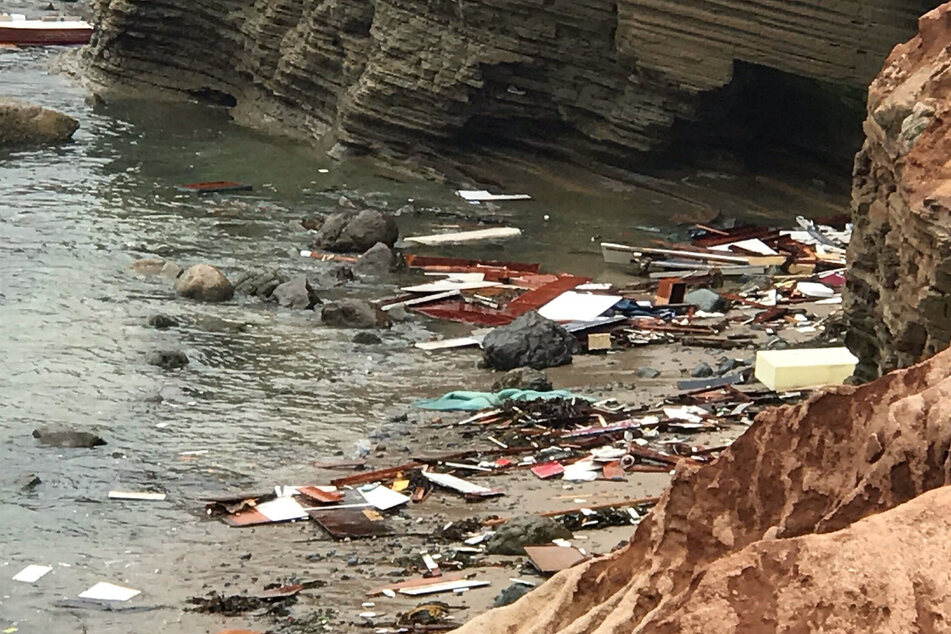 The suspected human smuggling boat crashed off the coat of Point Loma.