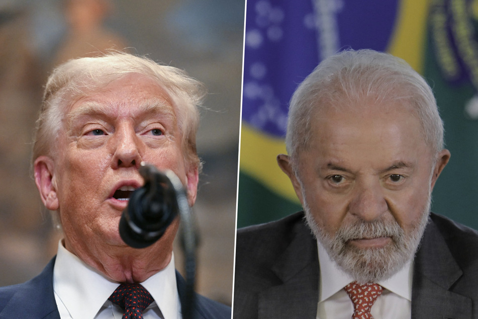 Brazil's President Luiz Inacio Lula da Silva (r.) has vowed to fight back against Donald Trump's attack on his country's sovereignty.