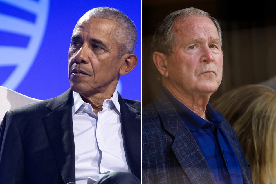 In a farewell to remaining USAID staff on Monday, former presidents George W. Bush and Barack Obama (l.) saluted their work and said it was still needed.