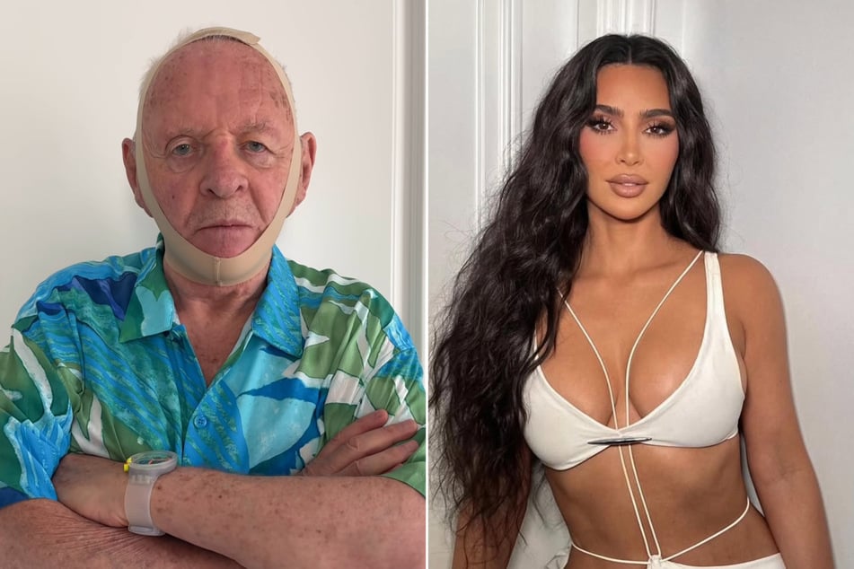 Anthony Hopkins approves of Kim Kardashian's Hannibal-esque face shapewear!