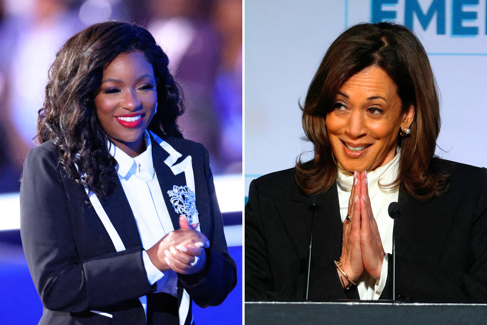 Kamala Harris (r.) has endorsed Texas Senate candidate Jasmine Crockett (l.) as her tight primary race against James Talarico nears its end.