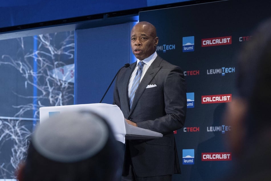 New York Mayor Eric Adams was present at a controversial tech conference with the theme "Stand With Israeli Tech."