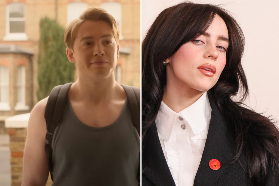 Billie Eilish (r.) previewed her new song, BIRDS OF A FEATHER, in the latest teaser for Netflix's Heartstopper.