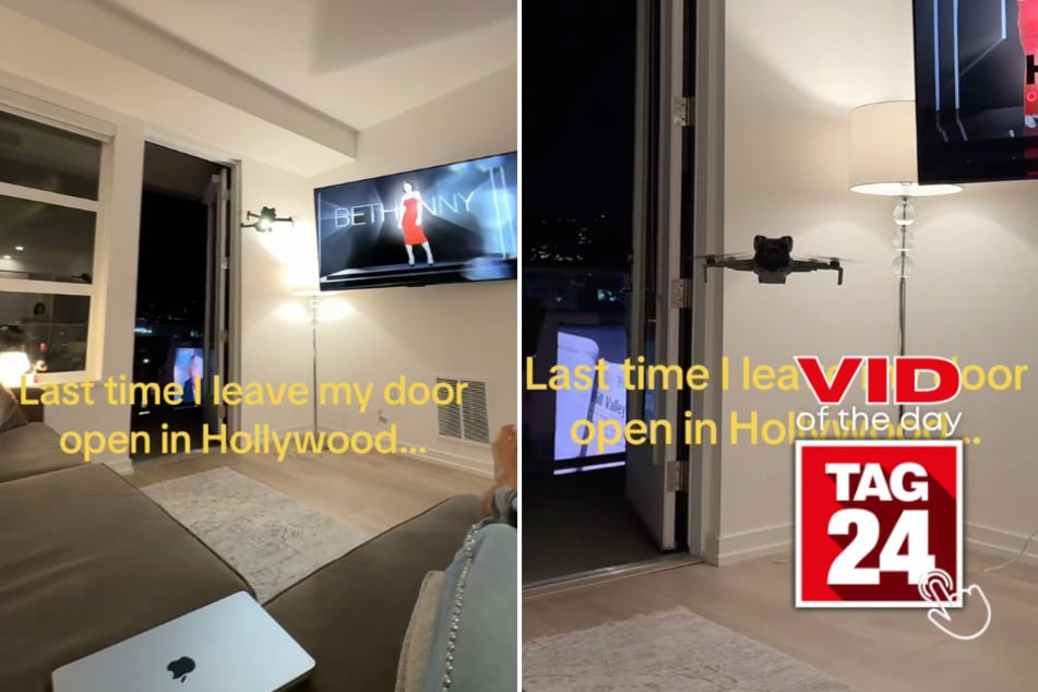 Viral Video of the Day for May 21, 2026: Hollywood resident stunned as drone flies right into her apartment!