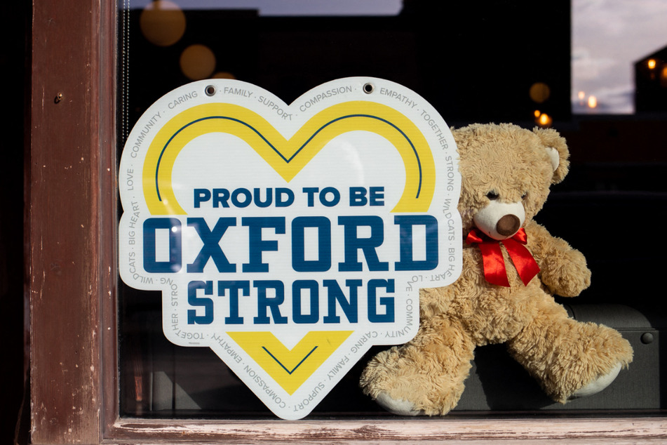An MSU student was seen wearing an Oxford Strong sweatshirt after escaping the shooting on Monday.