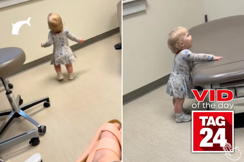 Today's Viral Video of the Day features a little girl who gave her best dolphin impression while waiting at the doctor's office.