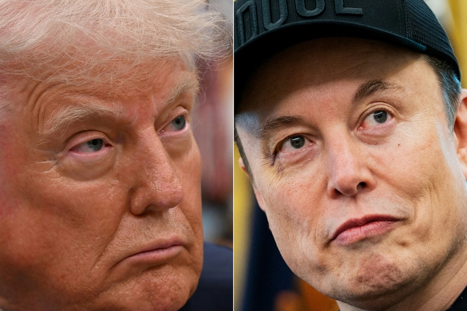 In a win for Donald Trump (l.), the US House approved a recissions package with $9.4 billion in funding cuts, in line with the agenda of Elon Musk's Department of Government Efficiency.