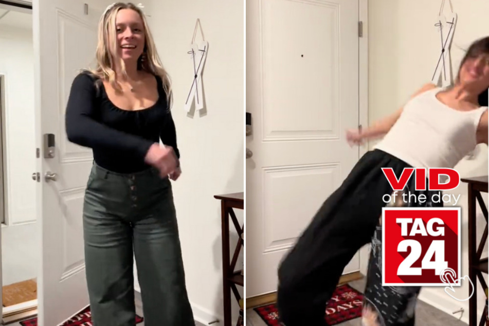 Viral Video of the Day for February 12, 2024: Girls chaotically fail during "Friendsmas" TikTok trend