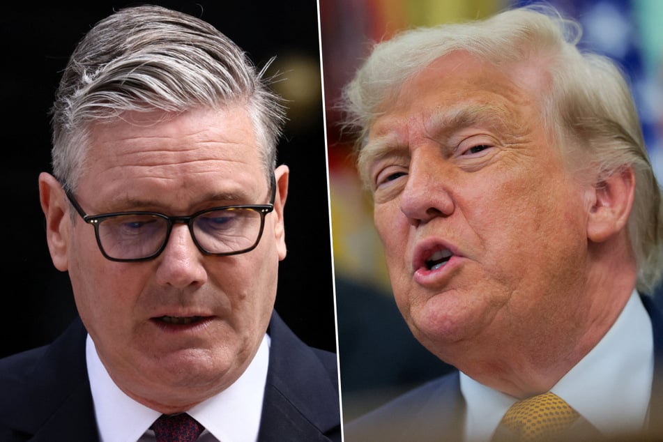 President Donald Trump (r.) criticized Keir Starmer after the British prime minister announced his resignation on Monday.