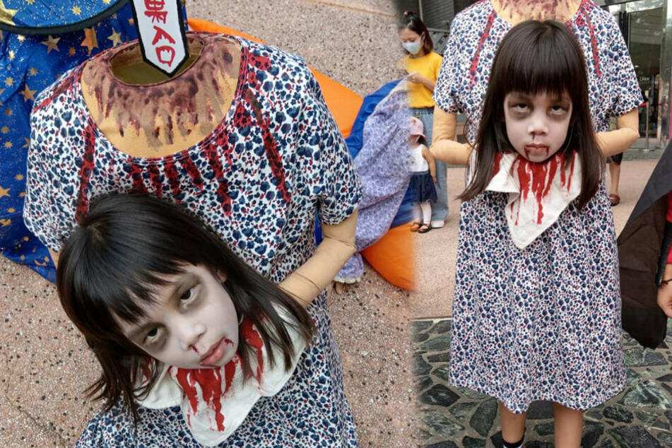 Little girl shocks people with creepiest Halloween costume ever