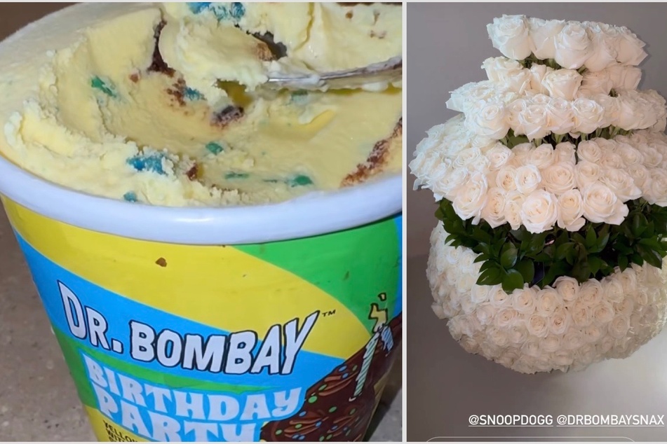 Kim Kardashian documented the gifts she received from Snoop Dogg, including a fridge filled with his Dr. Bombay ice cream.