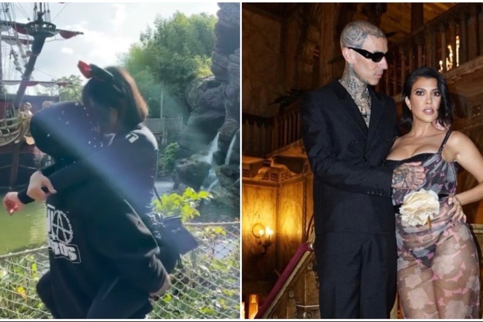 Kourtney Kardashian straddles Travis Barker during steamy drum session