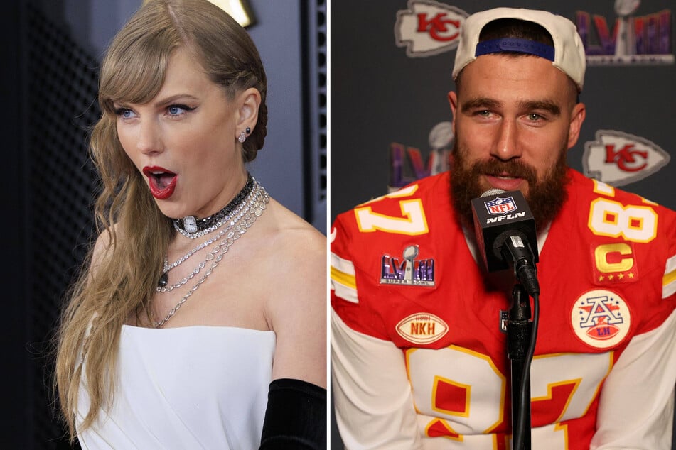 Travis Kelce has laughed off rumors of proposing to Taylor Swift at the Super Bowl during his press week.