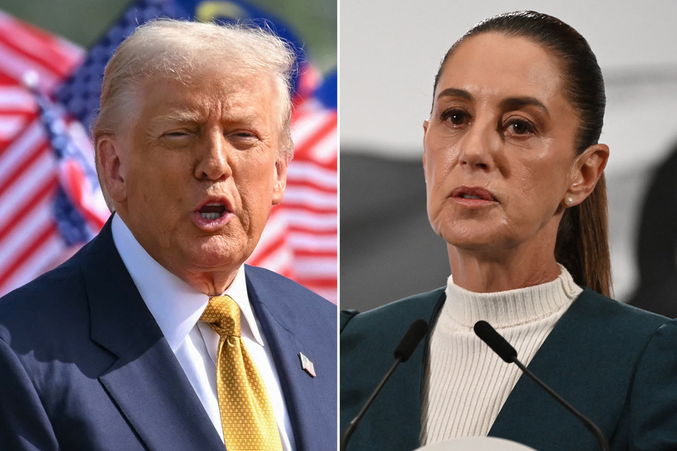 Mexican President Claudia Sheinbaum (r.) announced on Monday that she has secured another tariff extension from US counterpart Donald Trump.