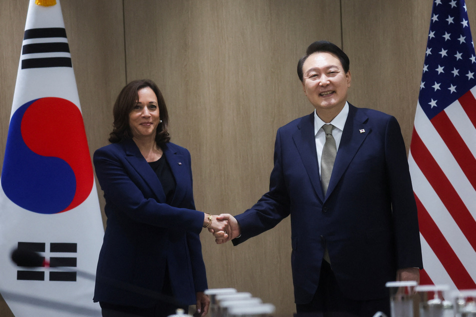 US Vice President Kamala Harris and South Korea's President Yoon Suk-Yeol hold a bilateral meeting in Seoul.