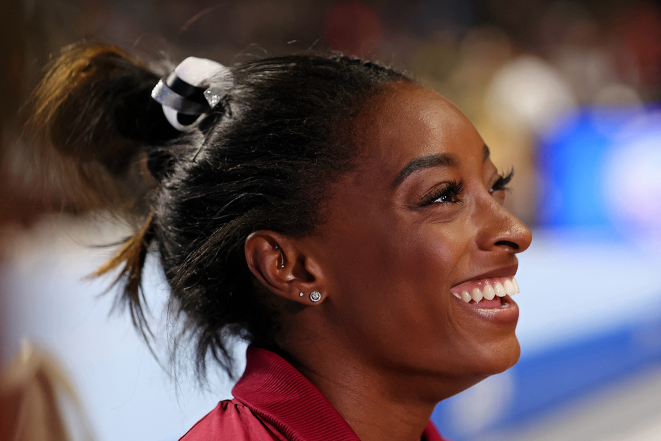 Simone Biles took the lead as the 2023 US Gymnastics Championships in San Jose, California, reached their halfway point.