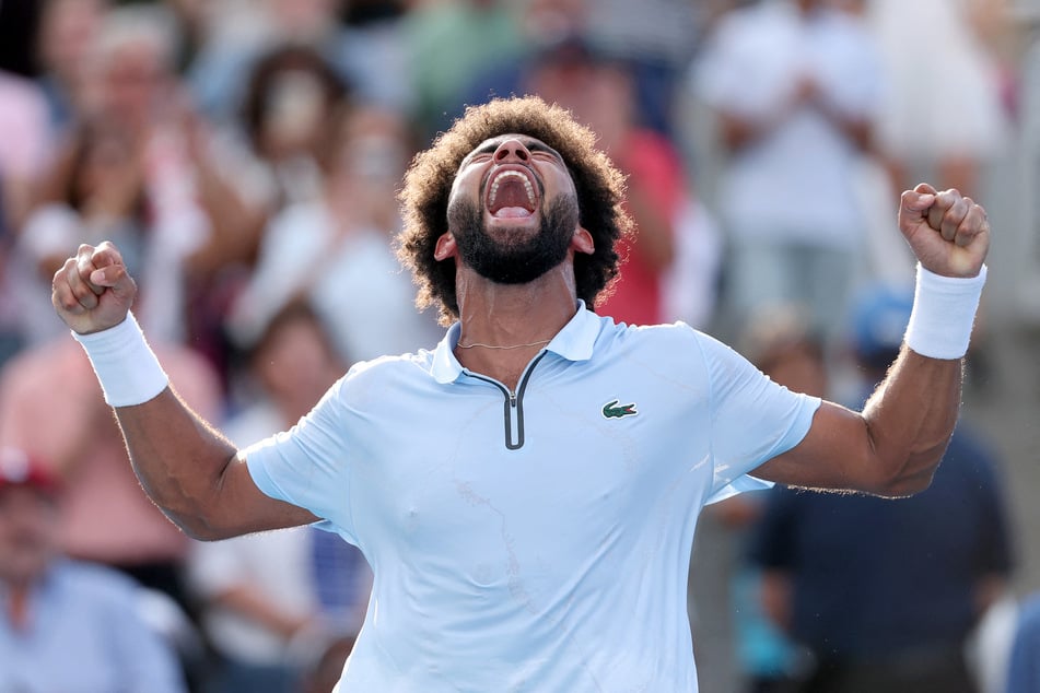 Arthur Fils of France celebrates his win during the Men's Final of the Cincinnati Open on August 23, 2026.